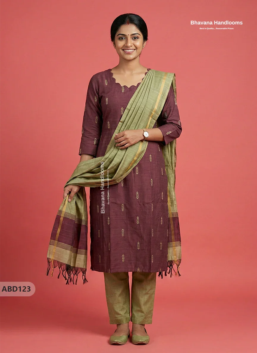 Raw Silk 3-Piece Kurti Set with Cut Work Neck Design in Onion Pink Colour | Full-Length Lined Kurti with Gold Dupatta