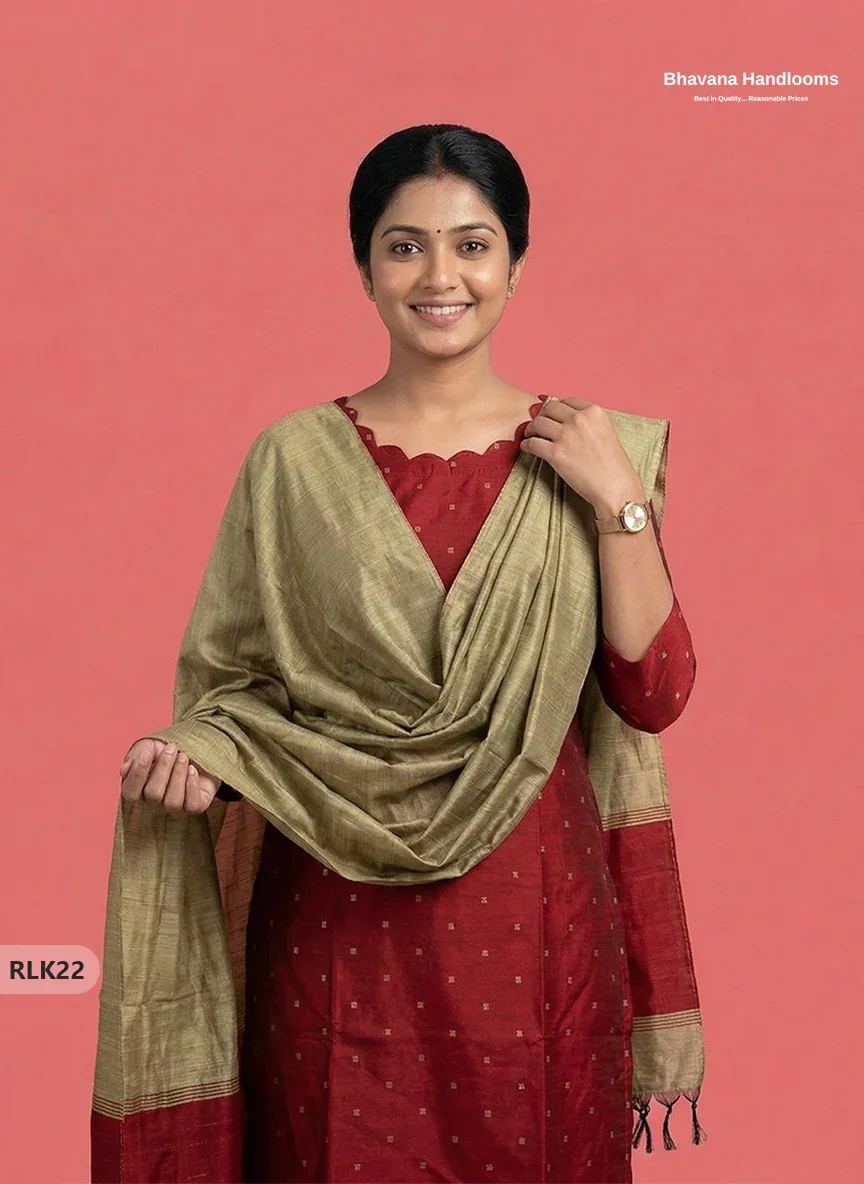 Raw Silk 2PC Set in Red Colour | Top & Dupatta Only Ethnic Wear