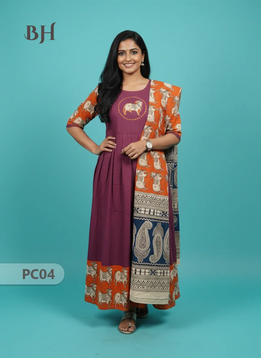 Premium 2-Piece Frock Set Blue Colour – Bhavana Originals Exclusive