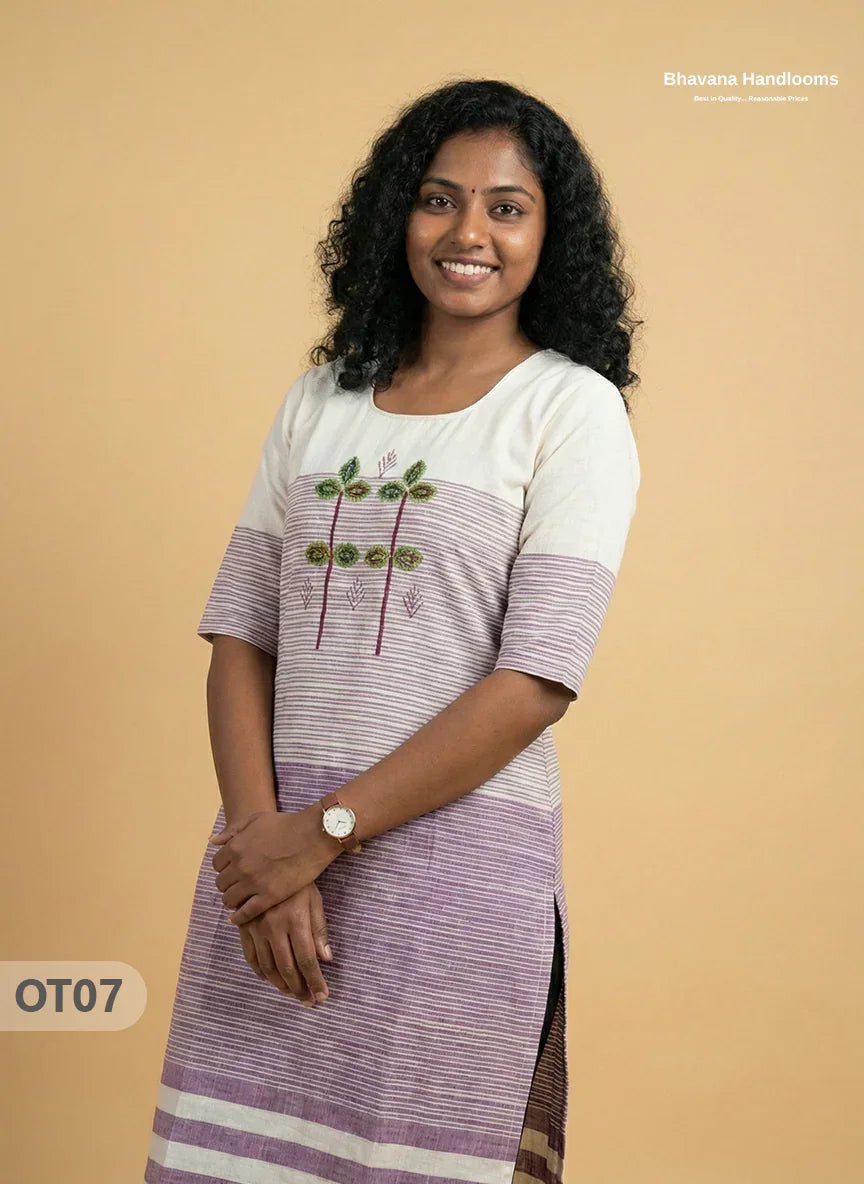 Cotton Tops with Full Length Lining Lavender Colour | Dailywear Essentials