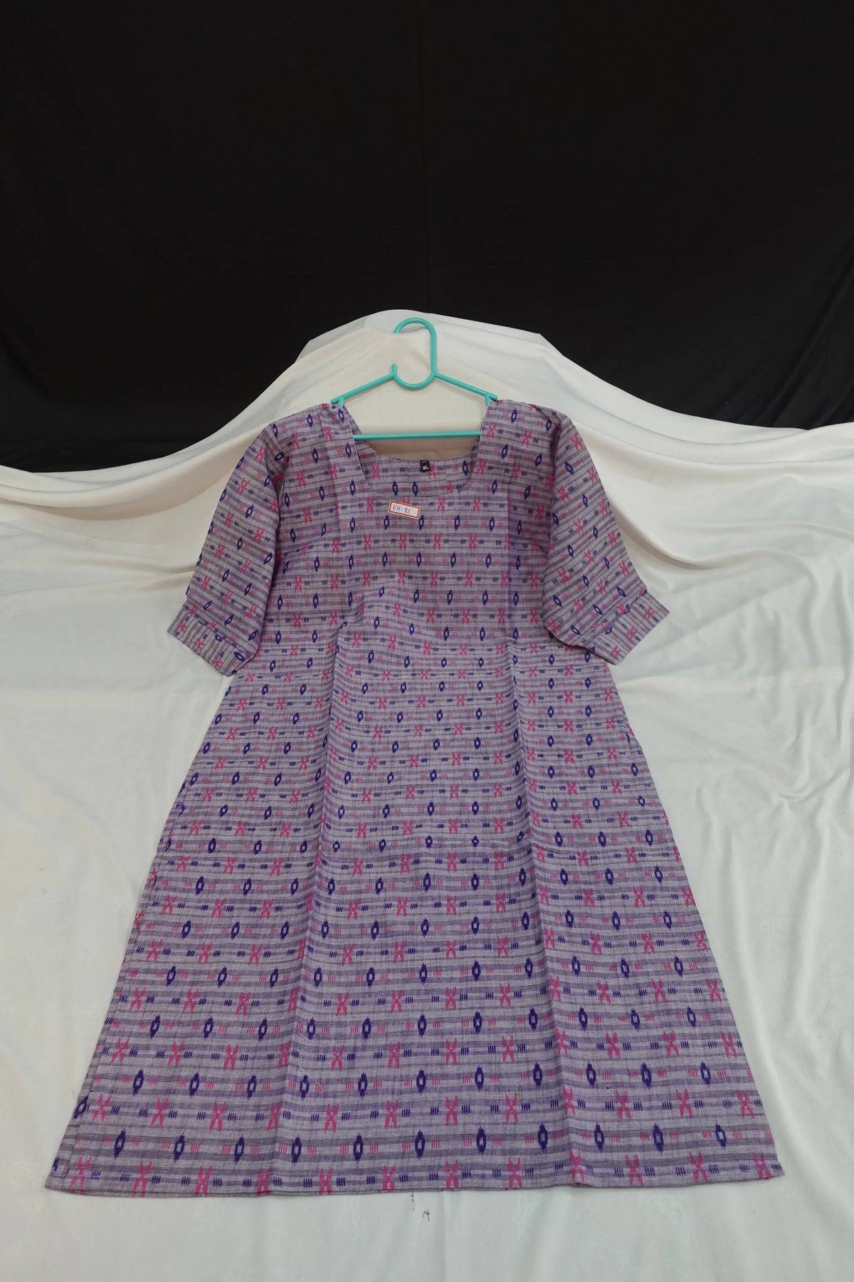 Premium Straight Cut Kurti – Lavender Colour with Beautiful Floral Print
