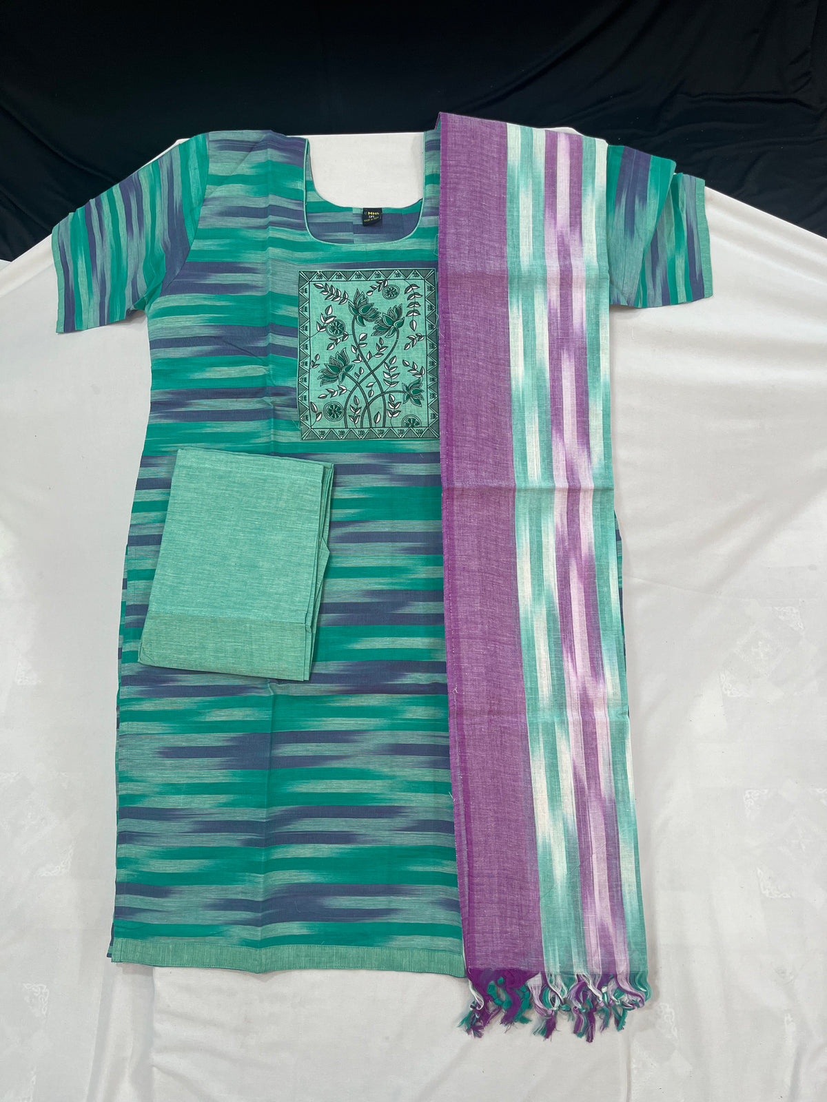Cotton Readymade Straightcut Kurti Set Ikkath Design