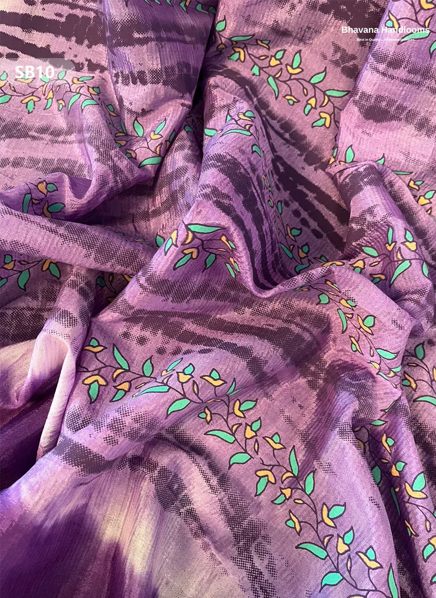 Pastel Violet Color Kalamkari Silk Dupatta for Women | Traditional Wear