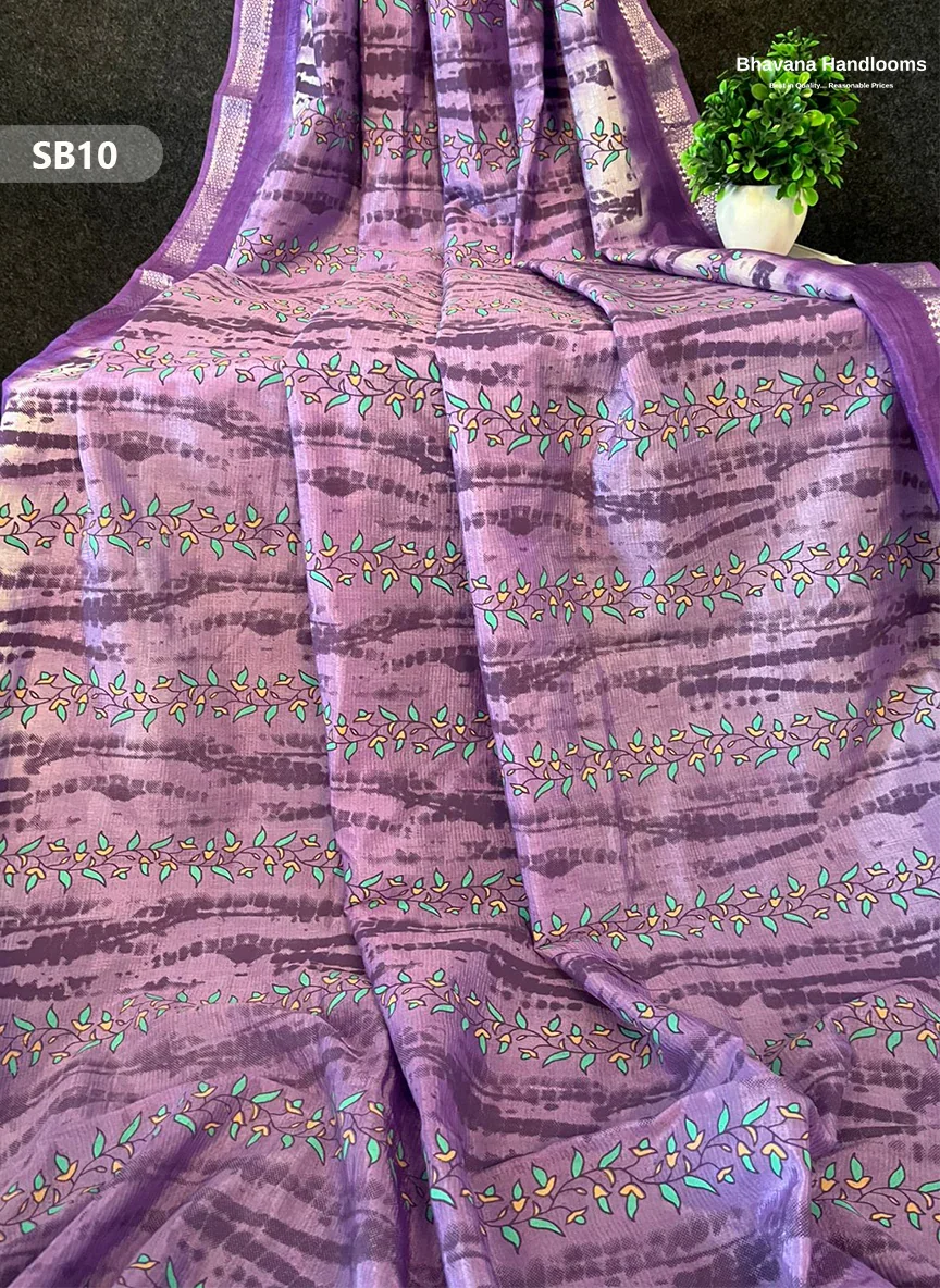 Pastel Violet Color Kalamkari Silk Dupatta for Women | Traditional Wear