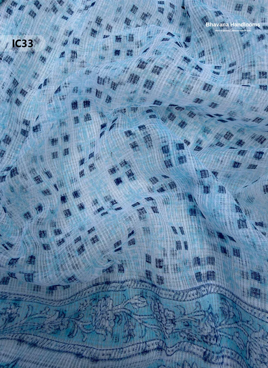 Premium Jaipur Cotton Dress Material with Soft Kota Dupatta Dusty Blue Colour