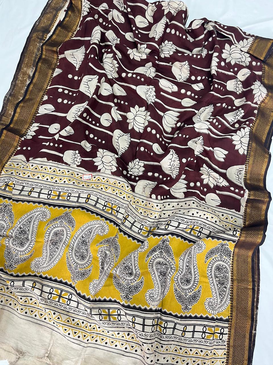 Premium Chennuri Silk Dupatta – Dark Wine Colour