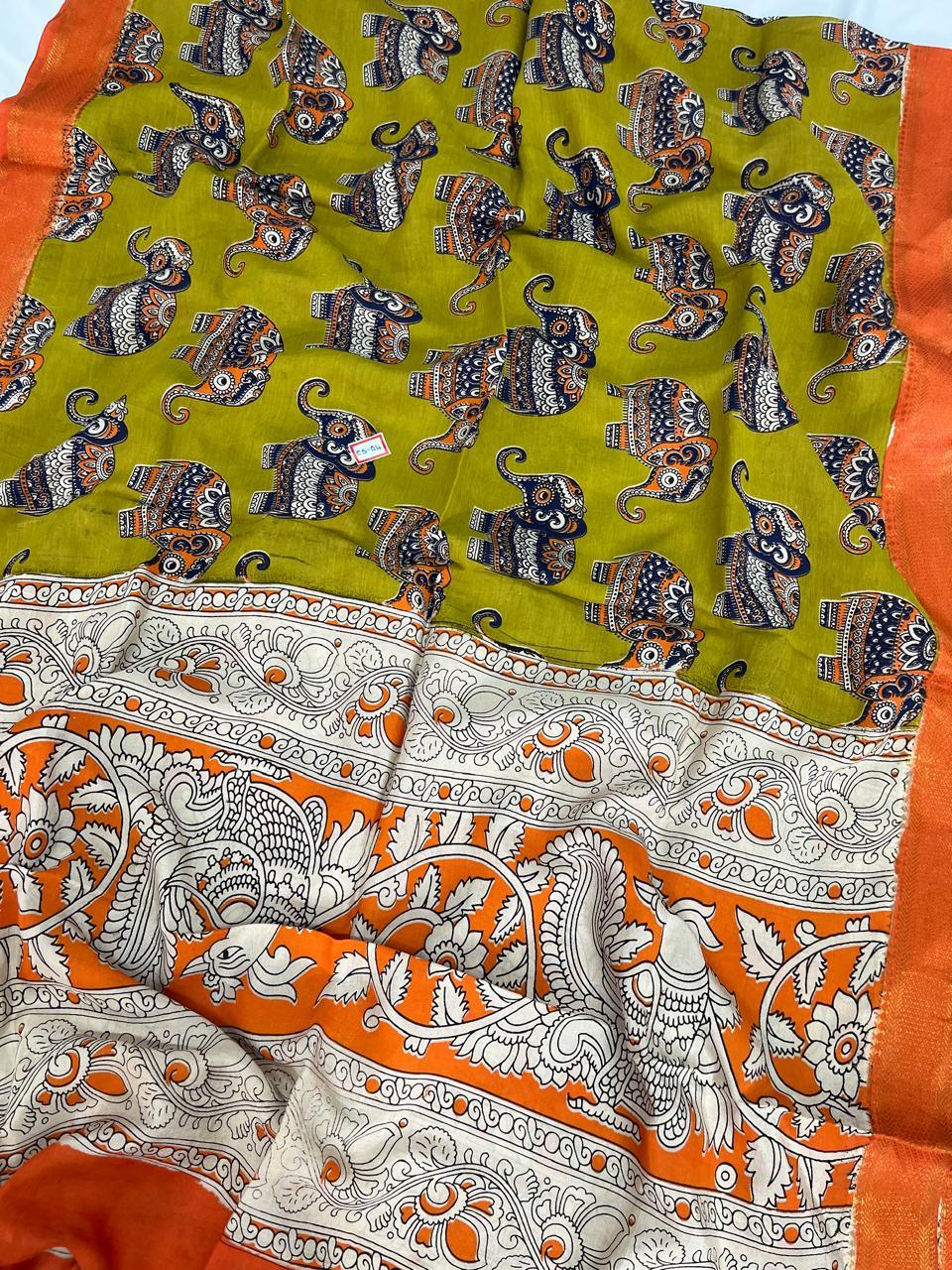 Premium Chennuri Silk Dupatta – Green Colour