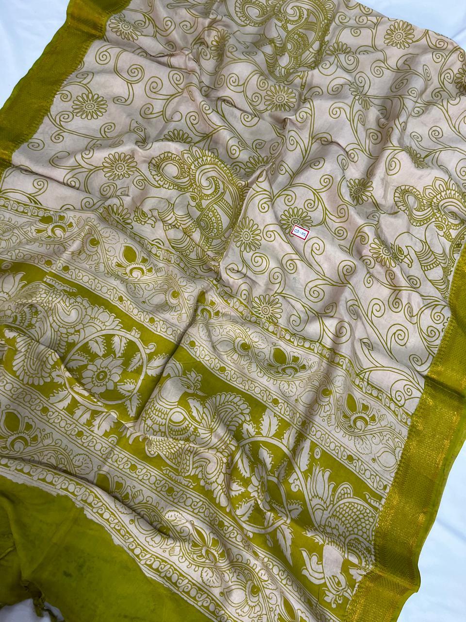 Premium Chennuri Silk Dupatta – Warm Grey Colour