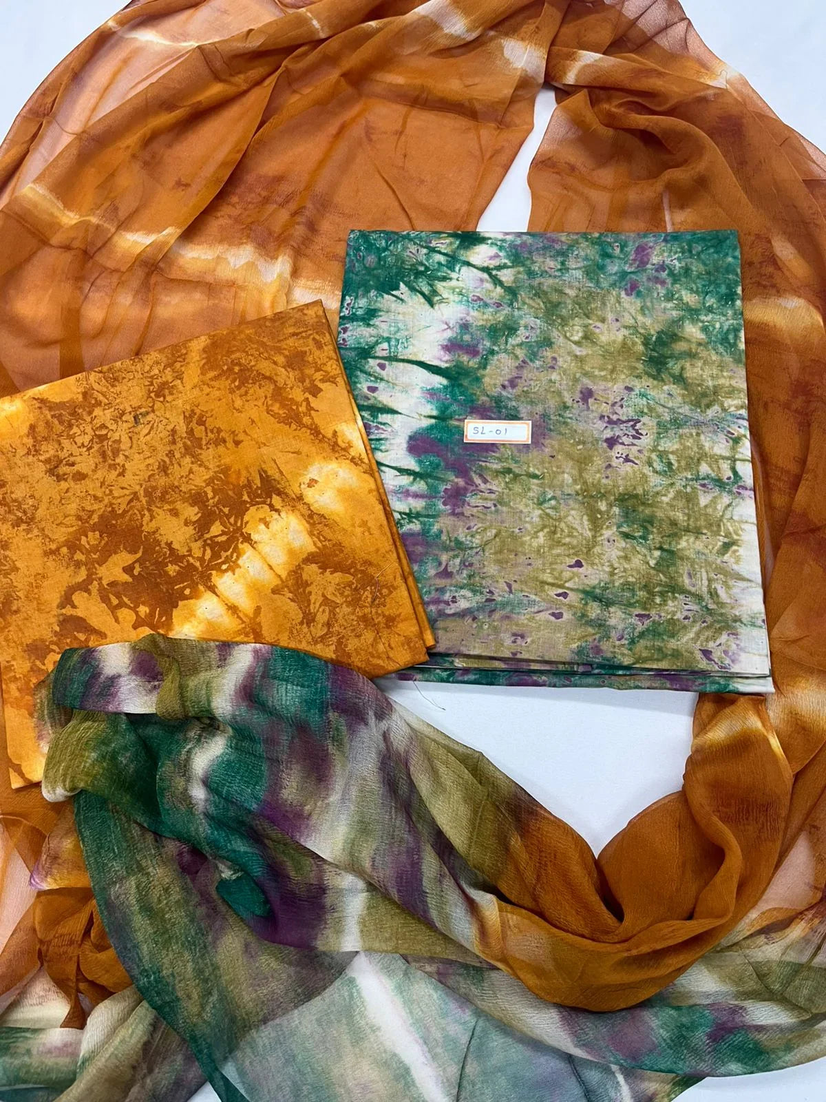 MultiColour with Waterpaint Dress Material with Soft Chiffon Dupatta