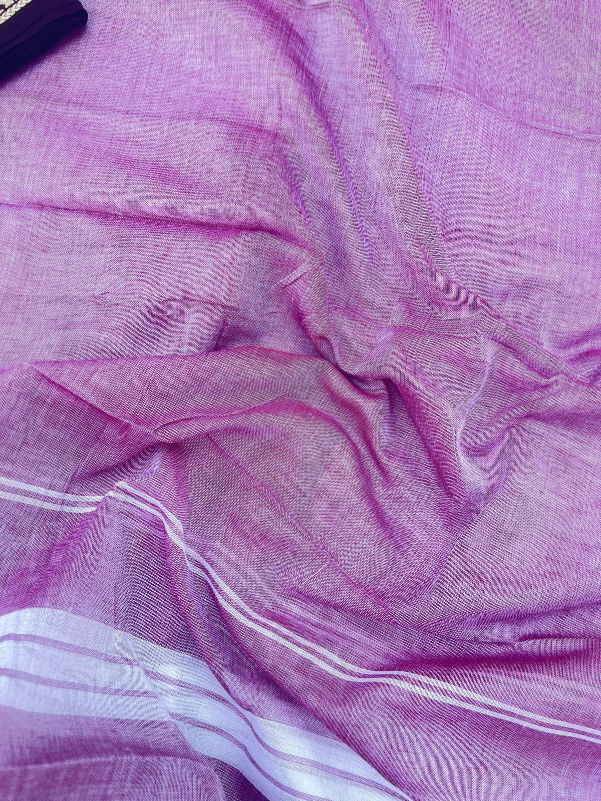 Traditional wear Narayanpet Mercerised cotton dress material with Light Purple colour