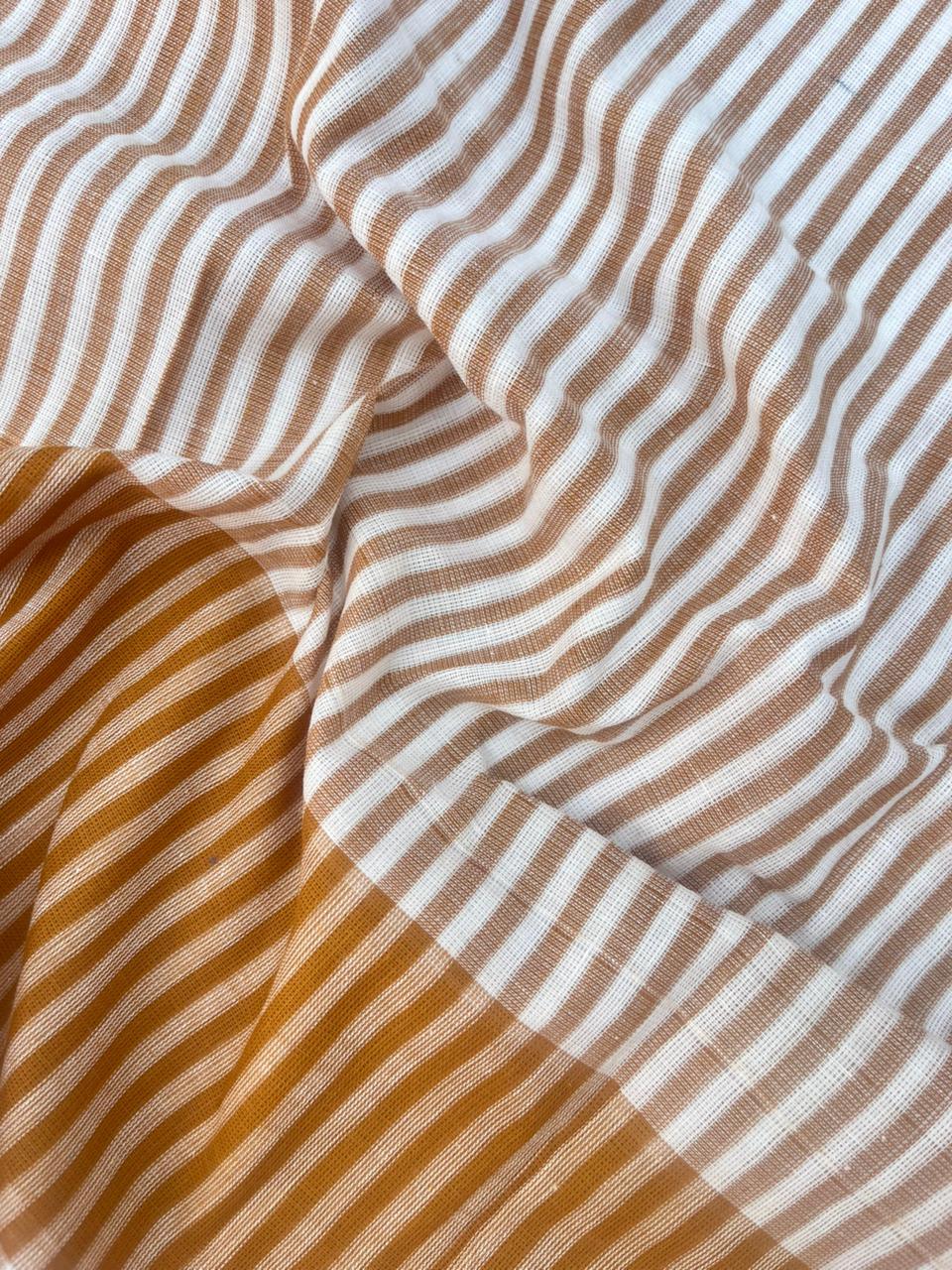 Soft Handloom Cotton Dress Material – Brown Shade