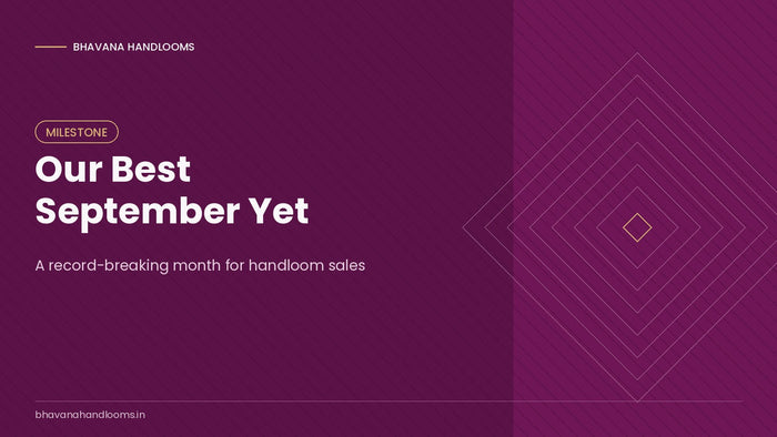 Bhavana Handlooms Achieves Record-Breaking Sales in September | Authentic Handloom Dress Materials Online