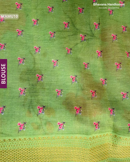 Soft Mul Cotton Light Sky Blue Digital Print Saree | Lightweight & Comfortable