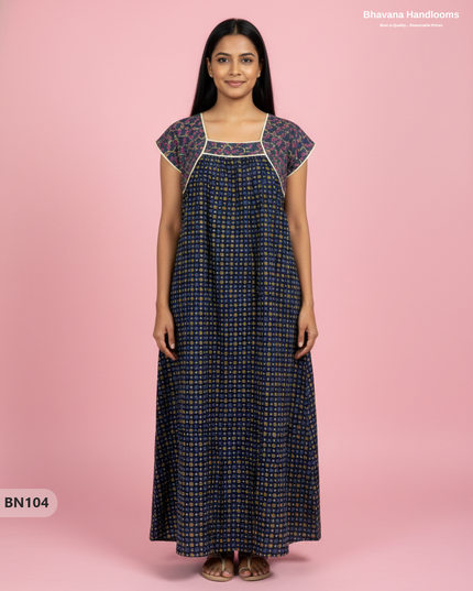 Cotton Printed Nighties | Comfortable Free Size Nightwear for Women