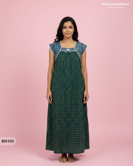 Cotton Printed Nighties | Comfortable Free Size Nightwear for Women