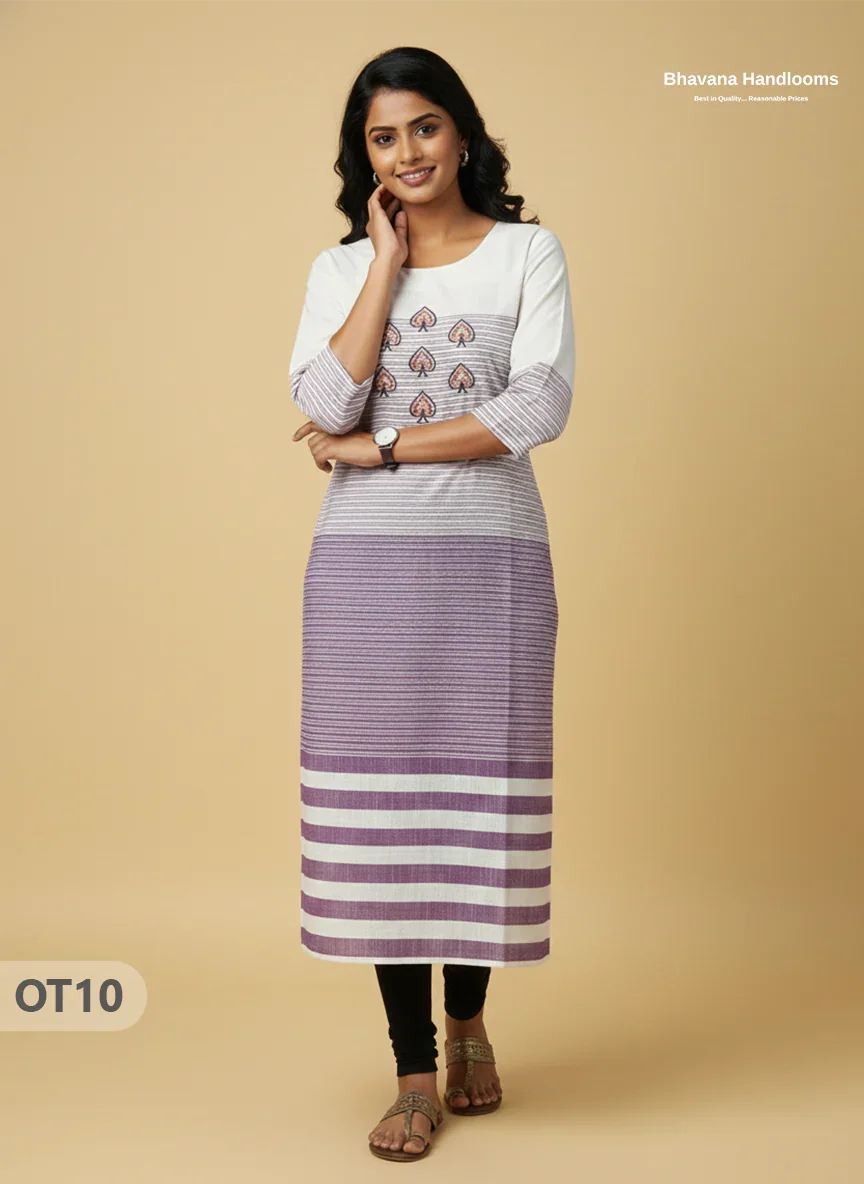 Cotton Tops with Full Length Lining Lavender Colour | Dailywear Essentials