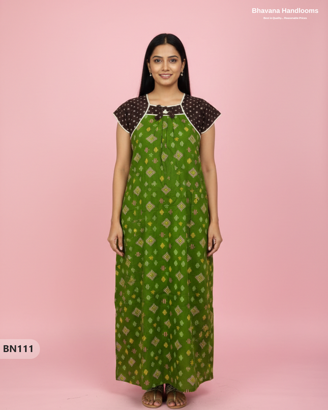 Cotton Printed Nighties | Comfortable Free Size Nightwear for Women
