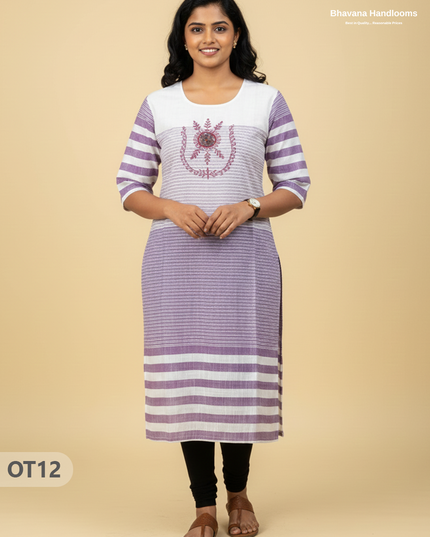 Cotton Tops with Full Length Lining Lavender Colour | Dailywear Essentials