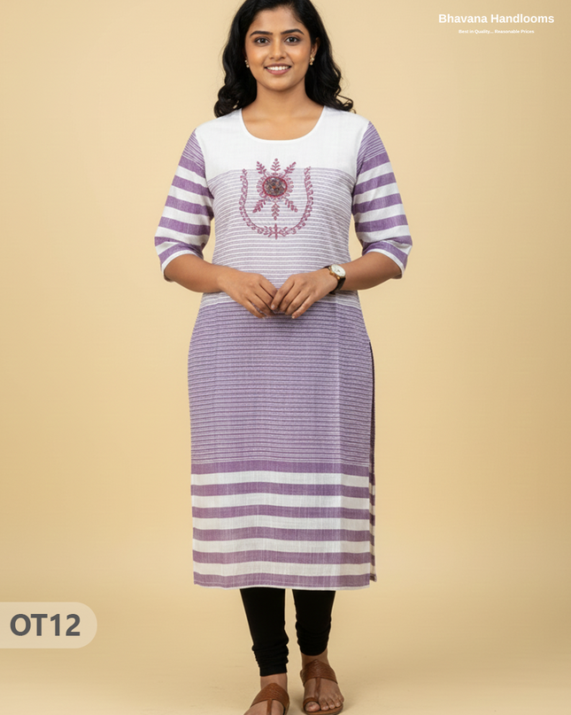 Cotton Tops with Full Length Lining Lavender Colour | Dailywear Essentials