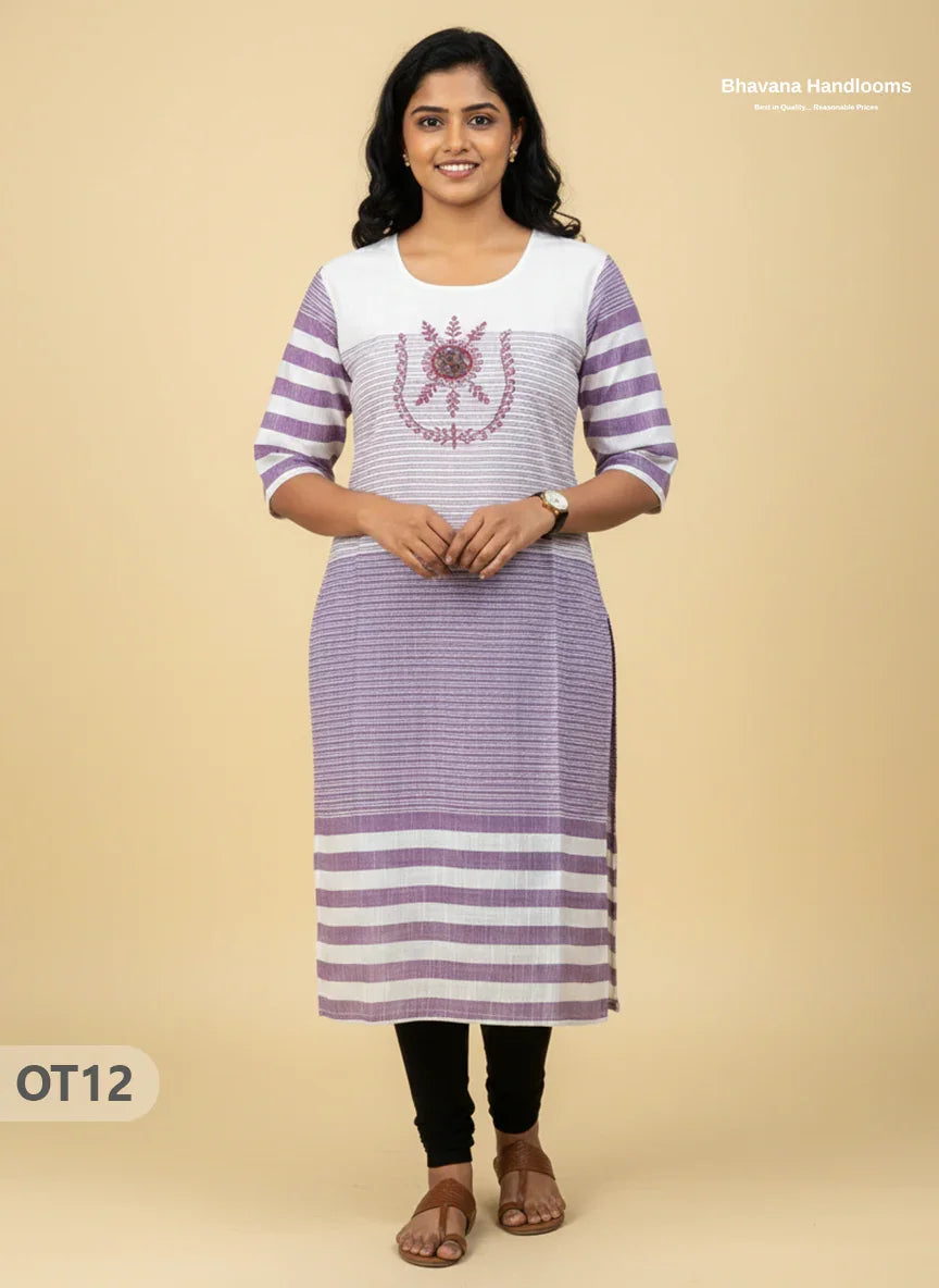 Cotton Tops with Full Length Lining Lavender Colour | Dailywear Essentials