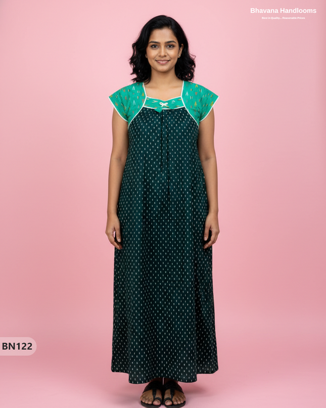 Cotton Printed Nighties | Comfortable Free Size Nightwear for Women