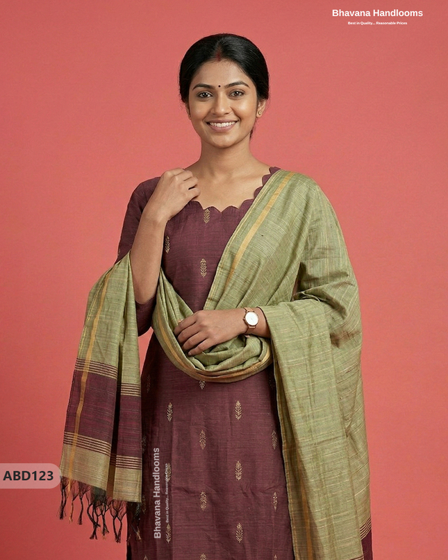 Raw Silk 3-Piece Kurti Set with Cut Work Neck Design in Onion Pink Colour | Full-Length Lined Kurti with Gold Dupatta