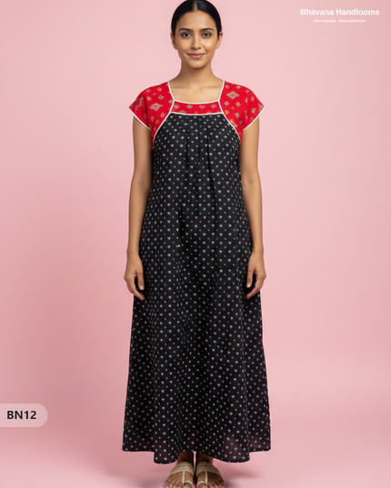 Cotton Printed Nighties | Comfortable Free Size Nightwear for Women