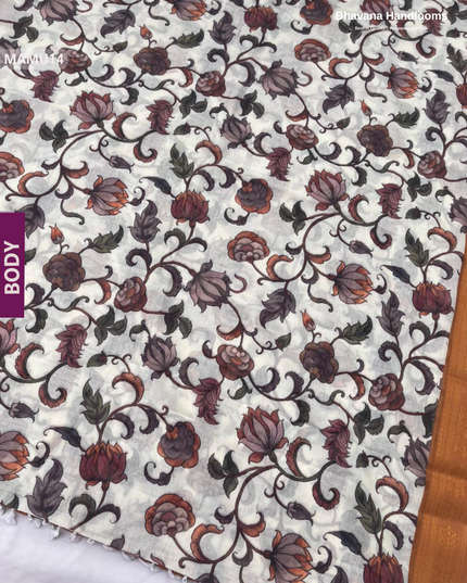 Soft Mul Cotton Half White Digital Print Saree | Lightweight & Comfortable