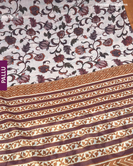 Soft Mul Cotton Half White Digital Print Saree | Lightweight & Comfortable