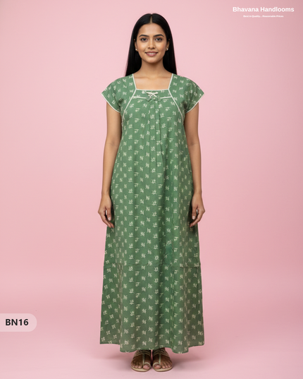 Cotton Printed Nighties | Comfortable Free Size Nightwear for Women