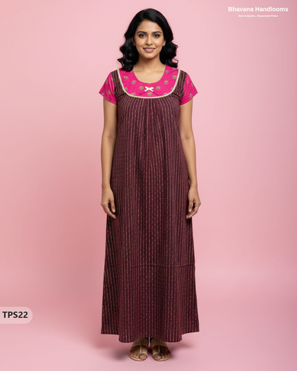 Cotton Printed Nighties | Comfortable Free Size Nightwear for Women