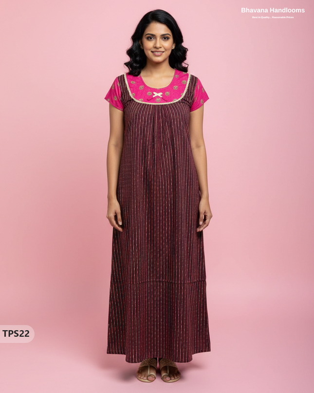 Cotton Printed Nighties | Comfortable Free Size Nightwear for Women