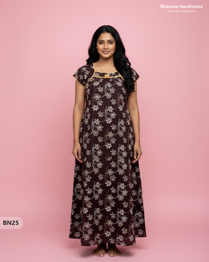 Cotton Printed Nighties | Comfortable Free Size Nightwear for Women