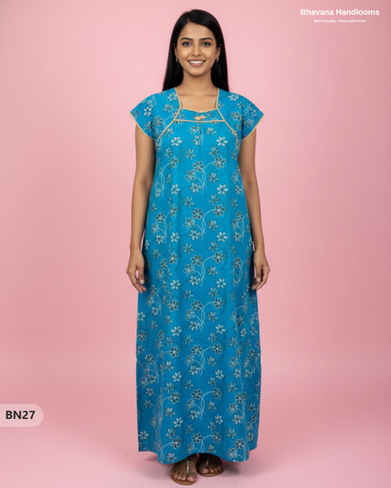 Cotton Printed Nighties | Comfortable Free Size Nightwear for Women