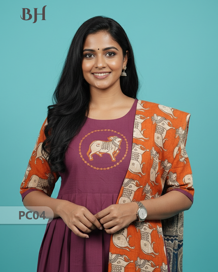 Premium 2-Piece Frock Set Blue Colour – Bhavana Originals Exclusive