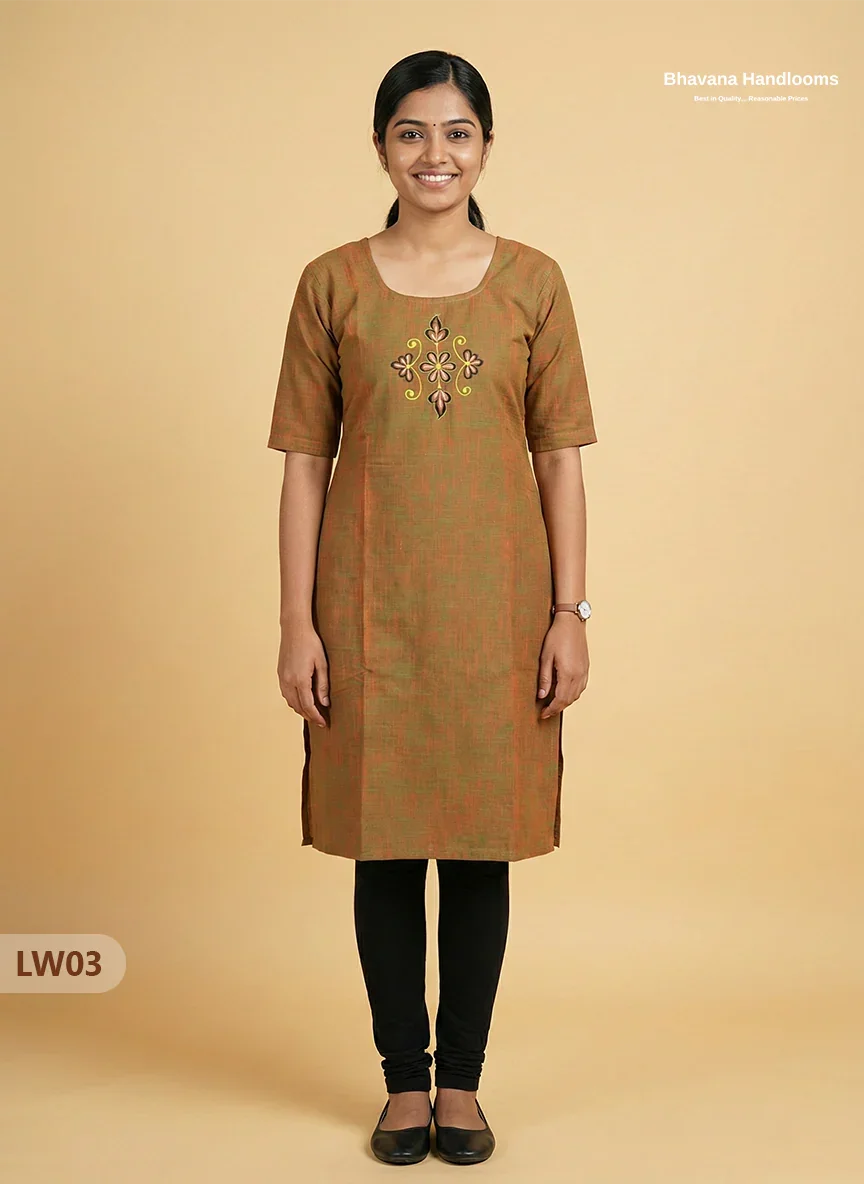 Cotton Straight Cut Top – Brown Colour (No Lining) | Comfortable Daily Wear