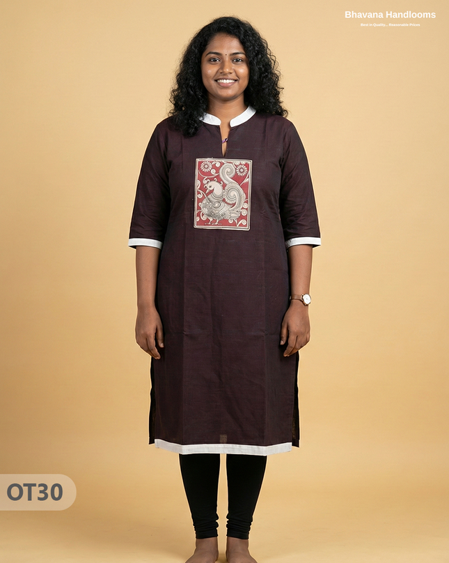 Cotton Tops with Full Length Lining Chocolate Colour | Dailywear Essentials