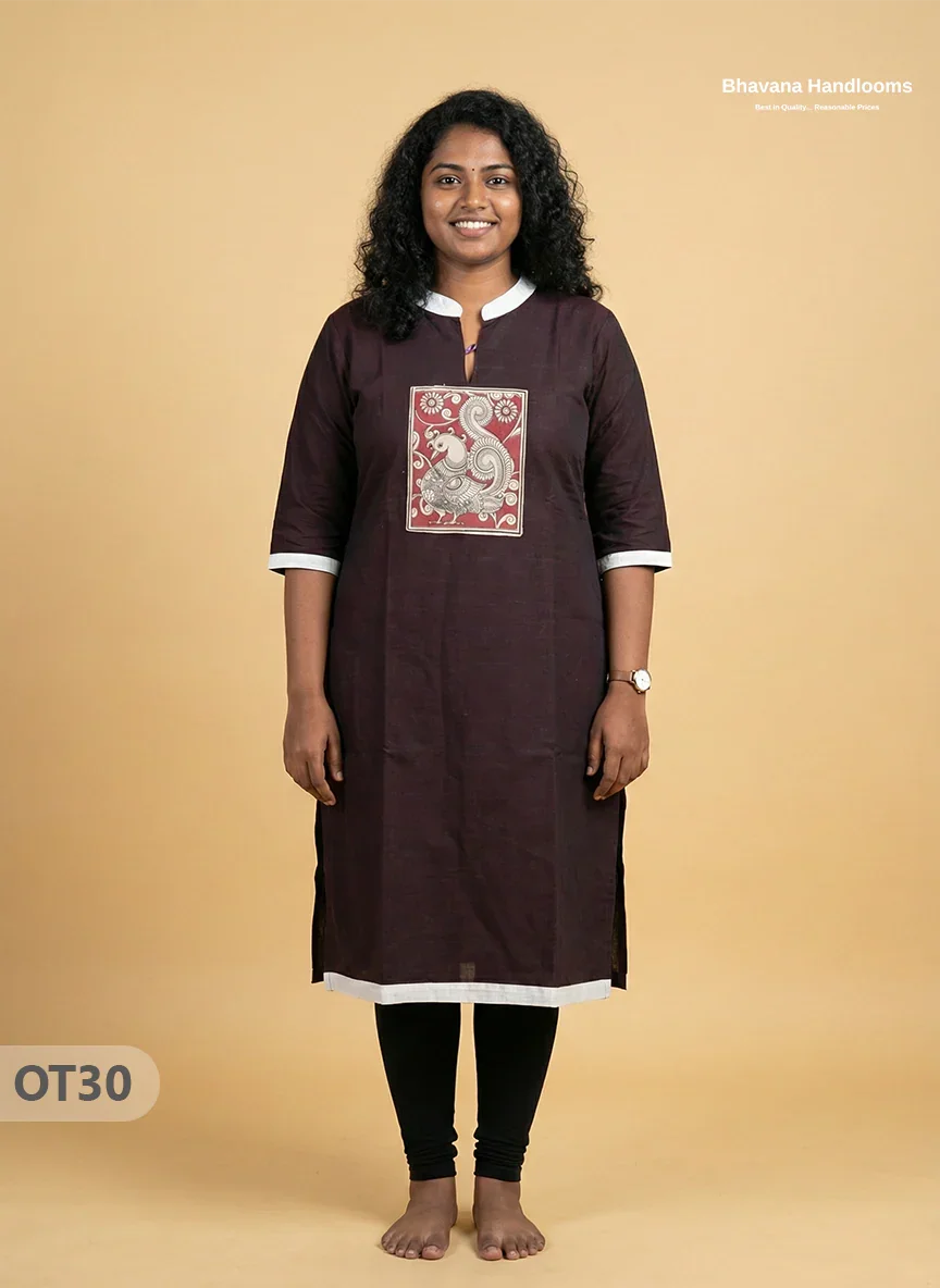 Cotton Tops with Full Length Lining Chocolate Colour | Dailywear Essentials