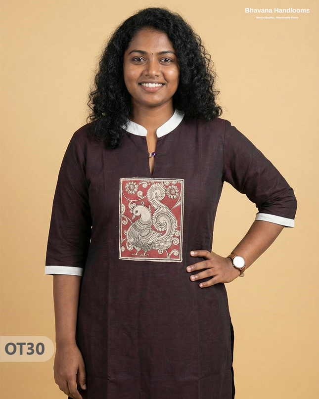 Cotton Tops with Full Length Lining Chocolate Colour | Dailywear Essentials