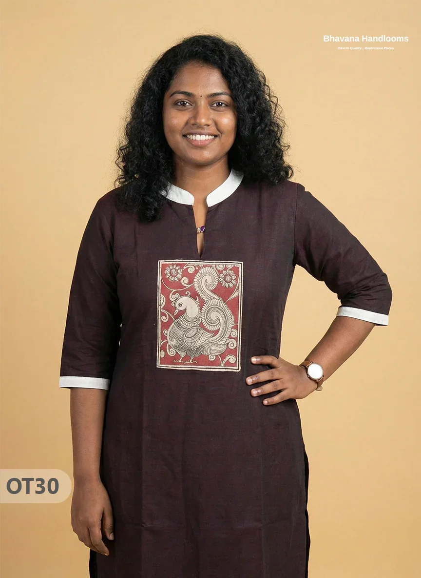 Cotton Tops with Full Length Lining Chocolate Colour | Dailywear Essentials