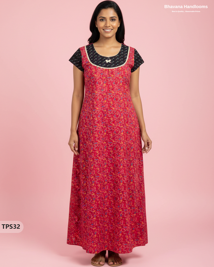 Cotton Printed Nighties | Comfortable Free Size Nightwear for Women
