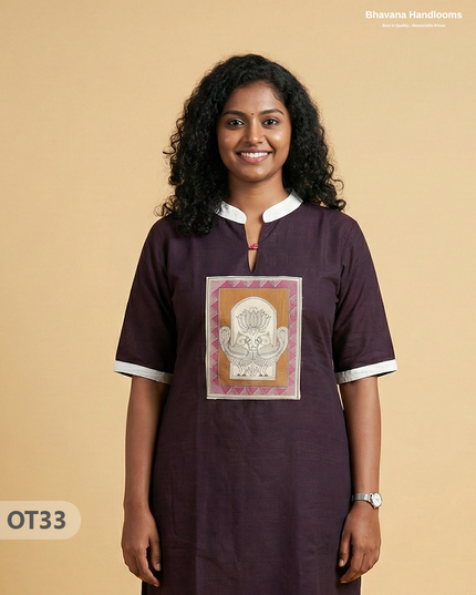 Cotton Tops with Full Length Lining Chocolate Colour | Dailywear Essentials