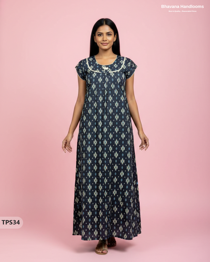 Cotton Printed Nighties | Comfortable Free Size Nightwear for Women
