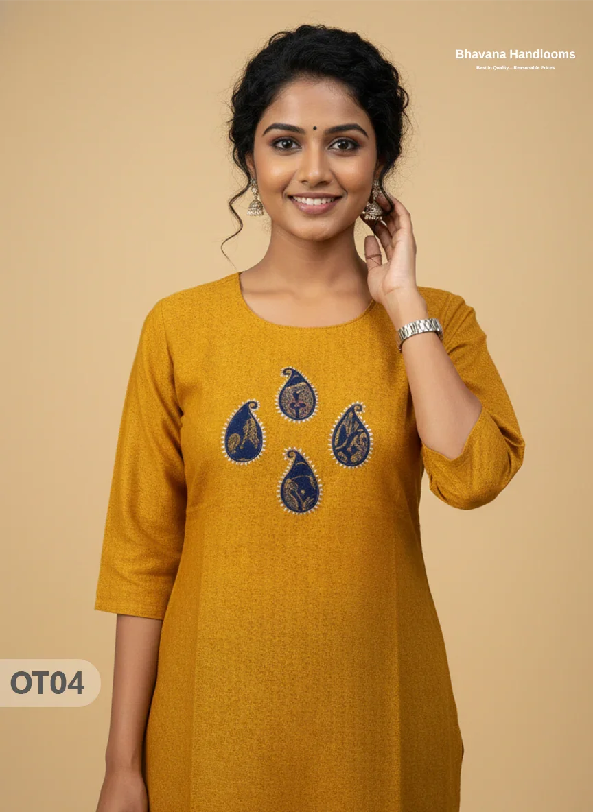 Cotton Tops with Full Length Lining Yellow Colour | Dailywear Essentials