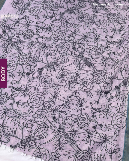 Soft Mul Cotton Baby Pink Digital Print Saree | Lightweight & Comfortable