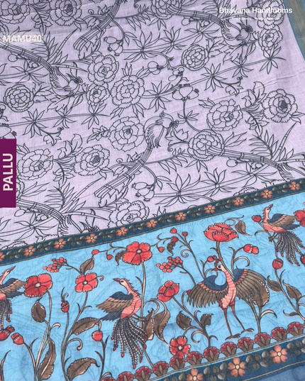 Soft Mul Cotton Baby Pink Digital Print Saree | Lightweight & Comfortable