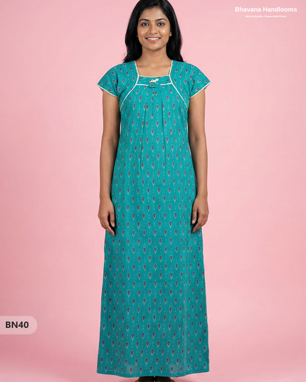 Cotton Printed Nighties | Comfortable Free Size Nightwear for Women