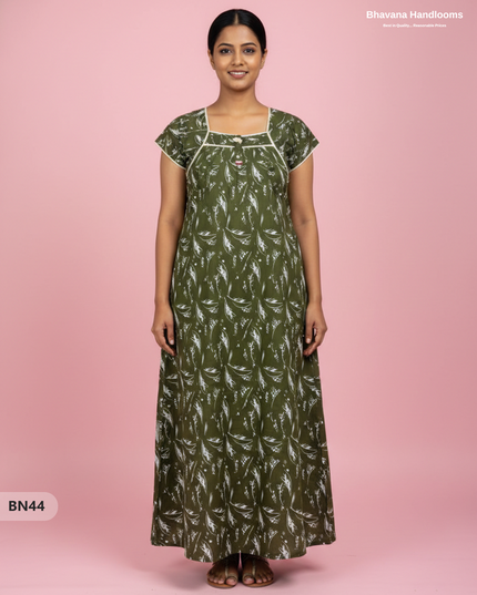 Cotton Printed Nighties | Comfortable Free Size Nightwear for Women
