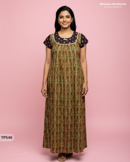 Cotton Printed Nighties | Comfortable Free Size Nightwear for Women