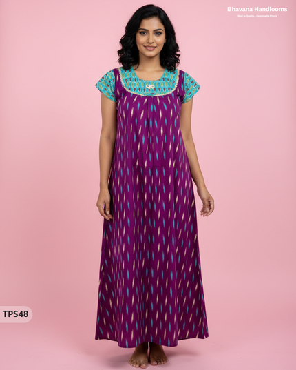 Cotton Printed Nighties | Comfortable Free Size Nightwear for Women